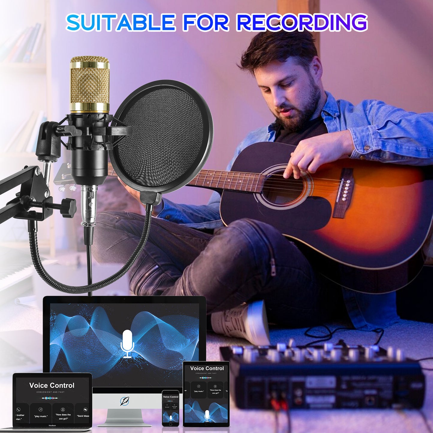 Microphone for Podcast Equipment Bundle and Studio Recording Equipment,USB Microphone,Microphone for Computer,Perfect for Recording Podcasts and Live Streaming