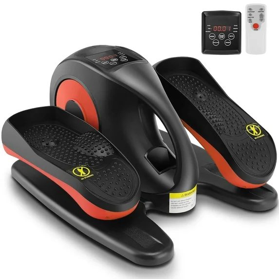 Under Desk Elliptical Exercise Machine, Electric Leg Exericser While Sitting for Seniors, Mini Pedal Ellipse Exerciser with Remote Control, Portable PeddlerTraining Equipment for Home Office