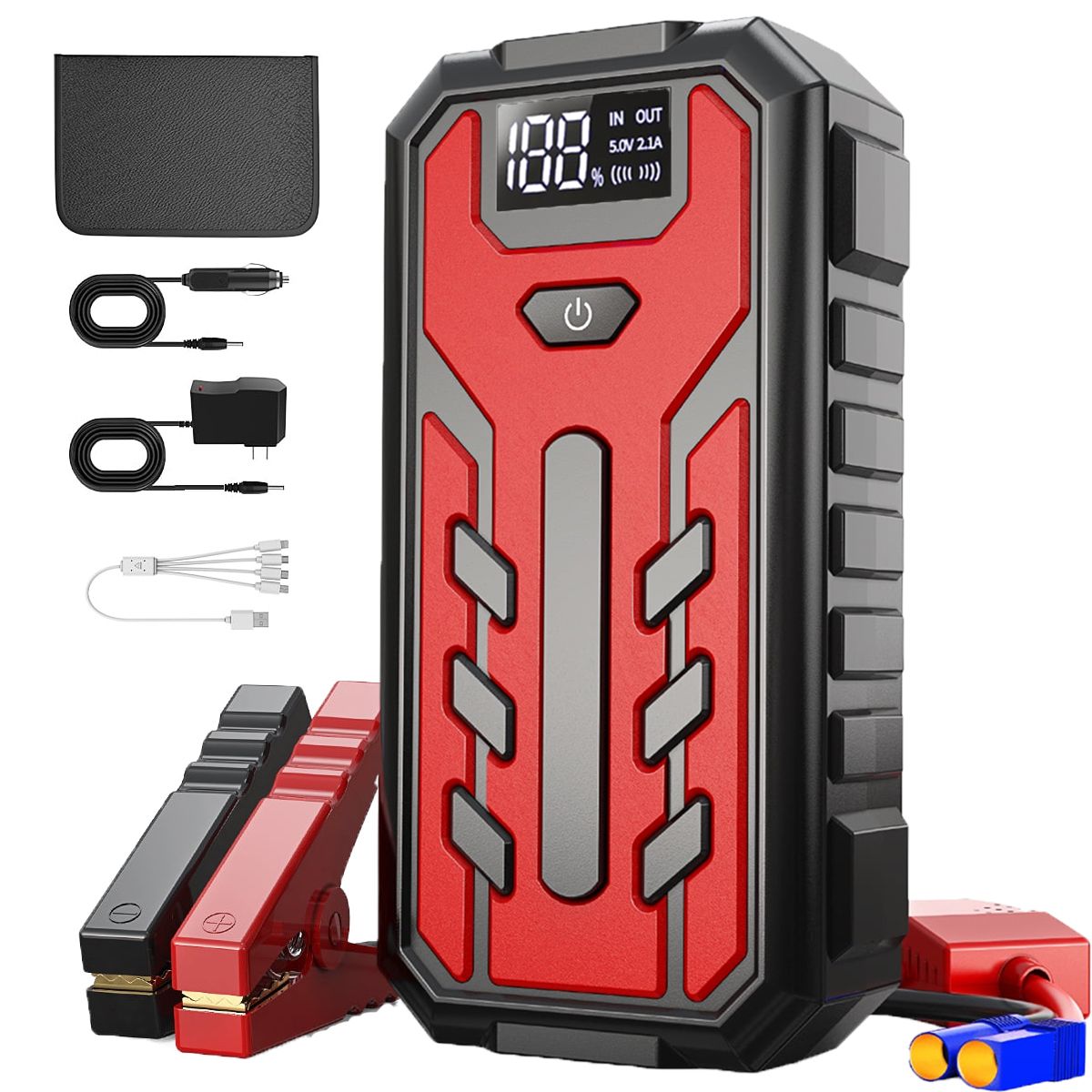 Car Battery Jump Starter 4000A Peak 39800mAH Car Jump Starter Portable Power Bank Charger for All Gas or Diesel Engine Battery Booster Jump Box LCD Display