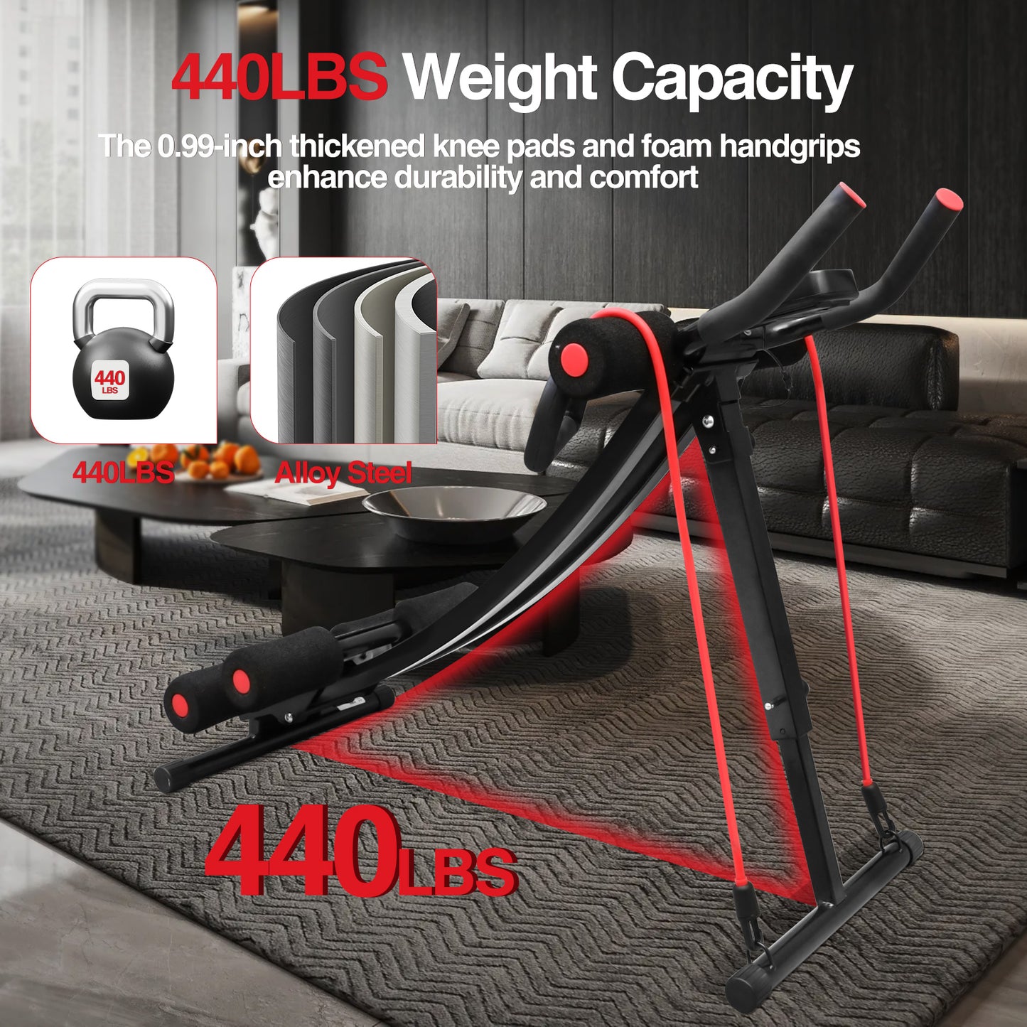 Ab Workout Equipment, Foldable Ab Machine Full Body Workout for Home Gym