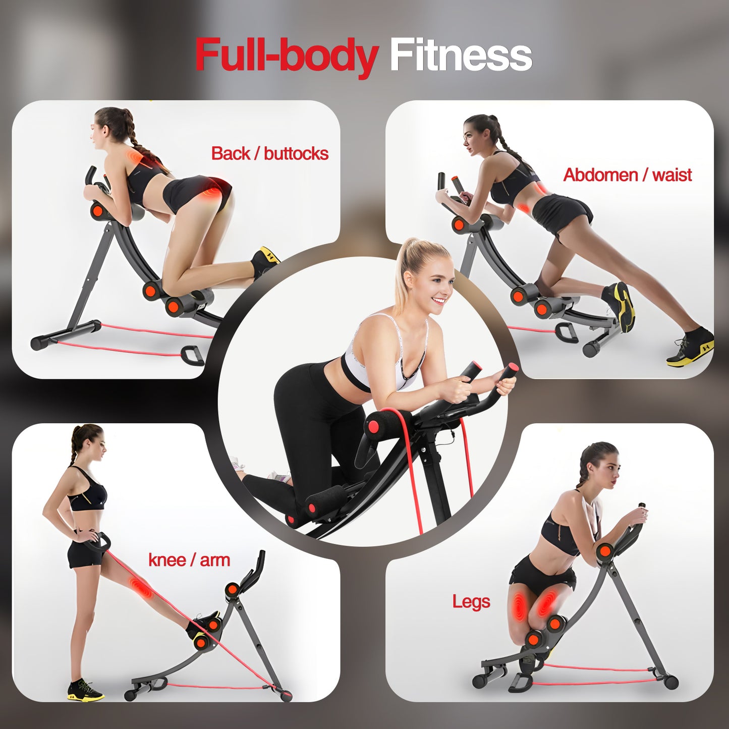 Ab Workout Equipment, Foldable Ab Machine Full Body Workout for Home Gym