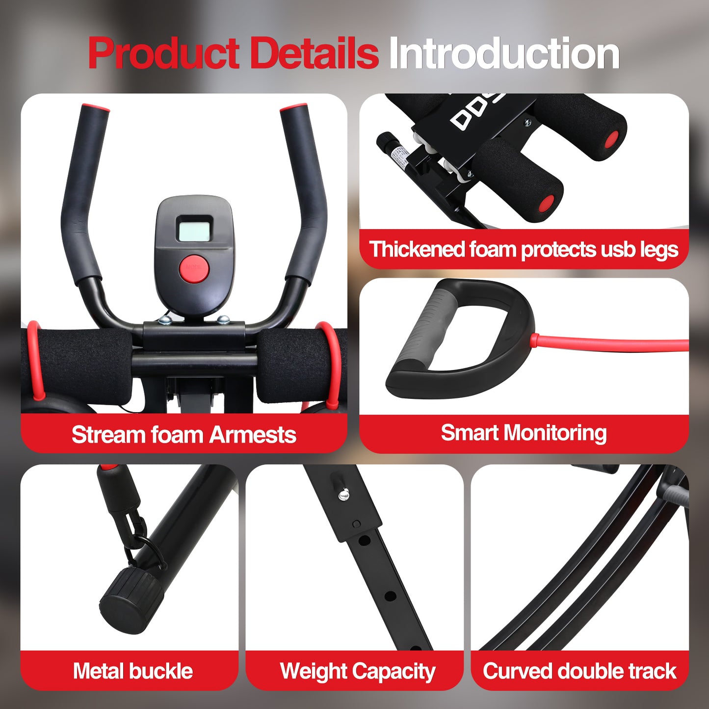 Ab Workout Equipment, Foldable Ab Machine Full Body Workout for Home Gym