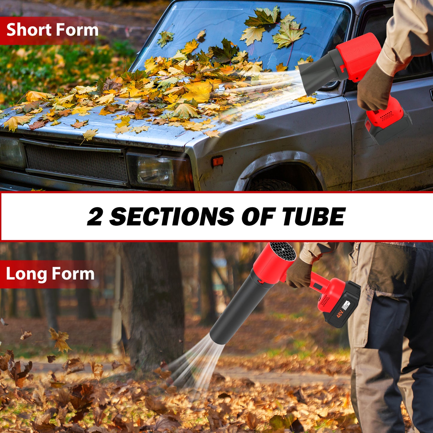 TOPZOO Cordless Leaf Blower Portable Dust Cleaner Handheld Blower 4 Adjustable Speed with Extended Nozzle and LED Display for Drying, Patio Cleaning, 2 X 4.0Ah Batteries