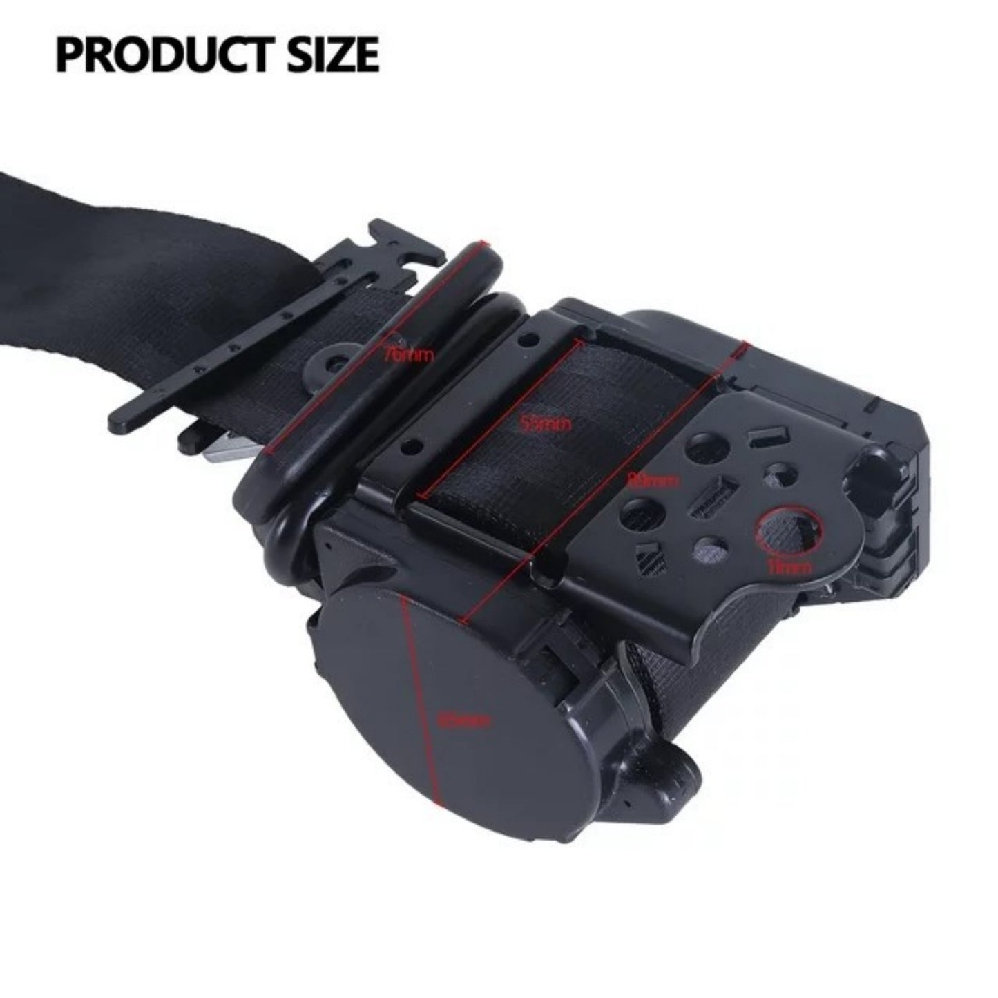 BAOKALER 2 Pack Seat Belt, 3 Point Retractable Seat Belt, Adjustable Car Seat Belt Lap Shoulder, Black