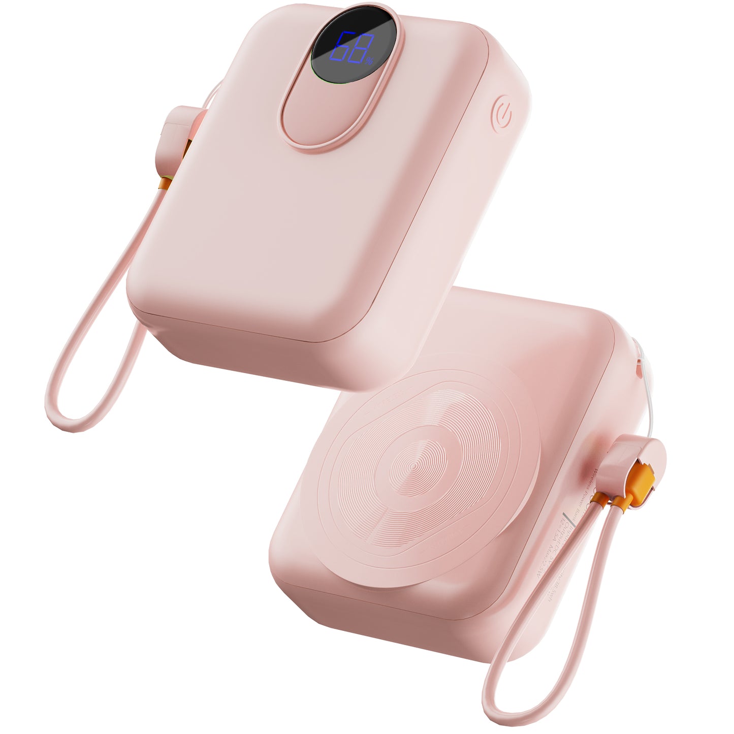 Magnetic Portable Charger, Ultra-Light 10000mAh 22.5W Power Bank, USB-C In & Out Fast Charging, Wireless Powerbank Compatible with iPhone 17/16/15/14 Samsung S22/S21 iPad etc (Pink)