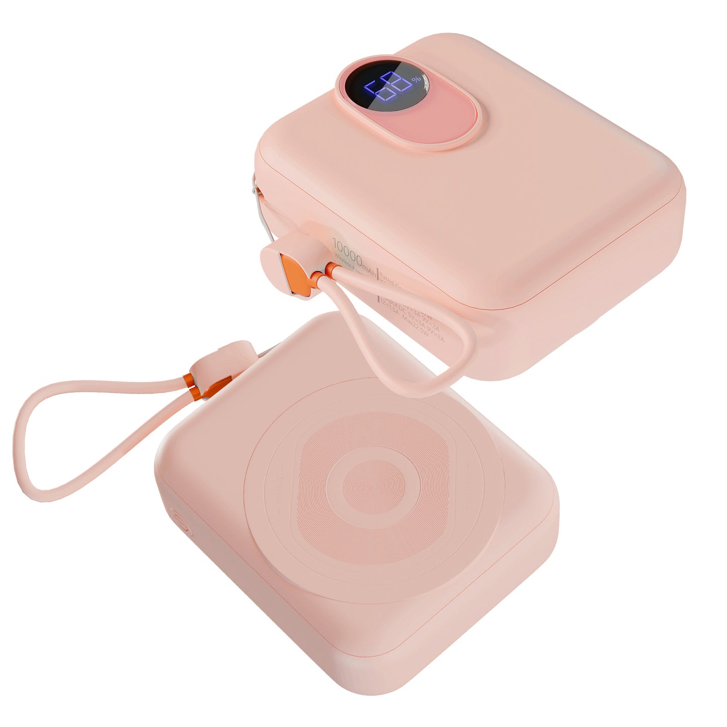 Portable Charger, Lightest 10000mAh 22.5W PD Power Bank, USB C in & Out Fast Charging Battery Pack, External Phone Powerbank Compatible with iPhone 16 15 14 13 Samsung S22 S21 Google iPad etc(Pink)