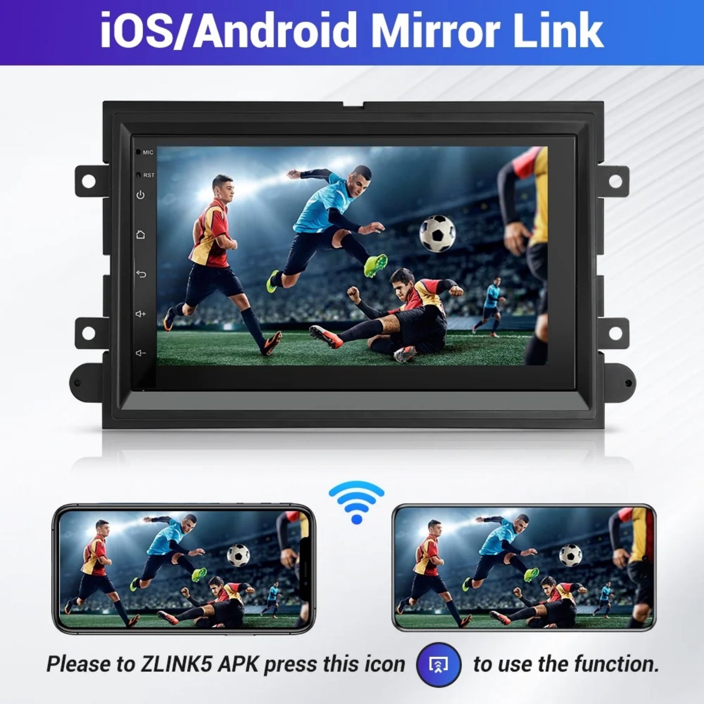 7-Inch Android 13 Carplay Car Stereo Radio for 2006-2010 Ford Explorer, with WIFI GPS Navigation, AHD Camera, and Microphone