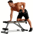 BAOKALER Adjustable Weight Bench, Adjustable Workout Bench with Resistance Bands, Multi-Function Strength Training Bench Press Exercise Equipment for Home Gym