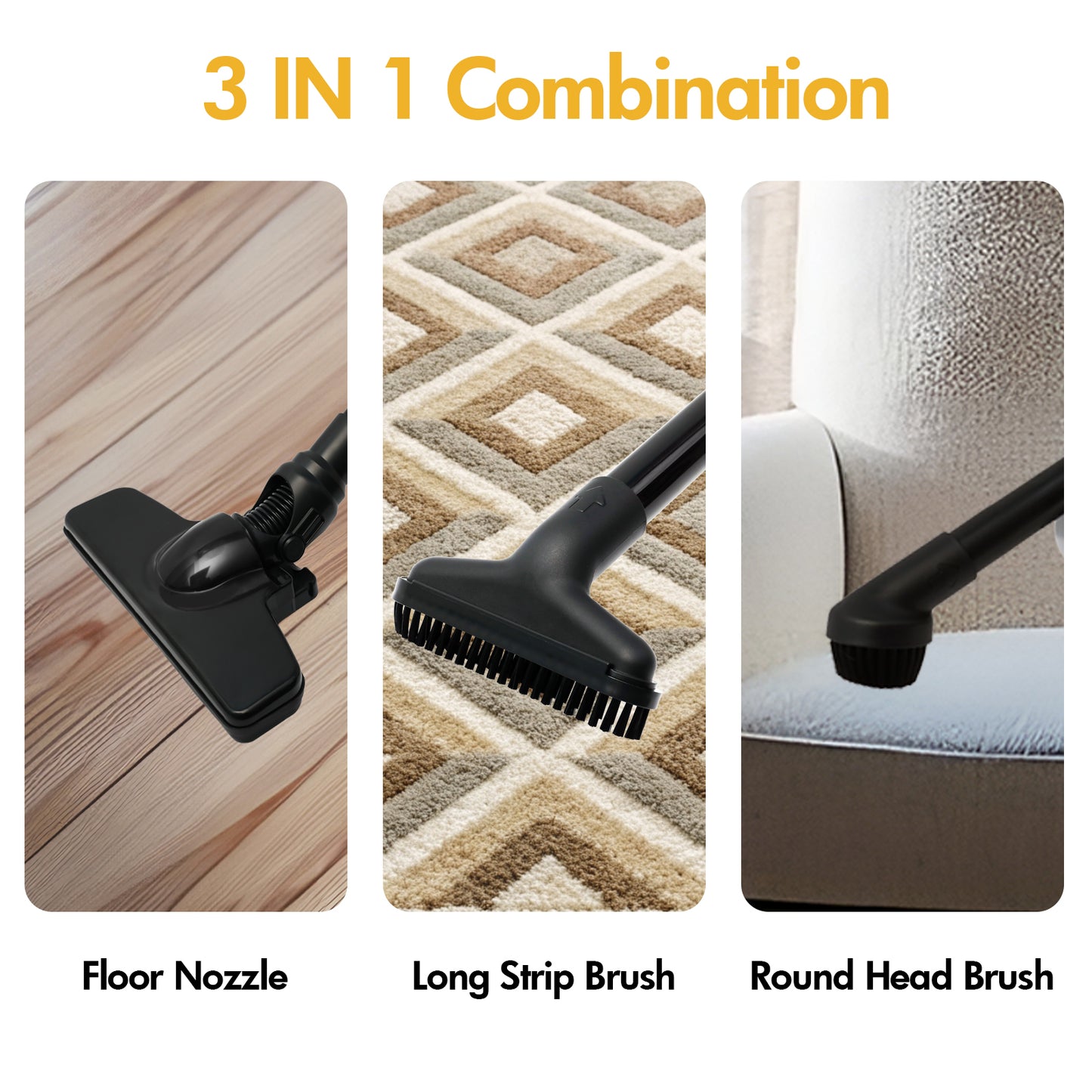 CATGOOD Cordless Vacuum Cleaner, 3-IN-1 Lightweight Handheld Vacuum Cleaner For Carpet with Battery and LED light