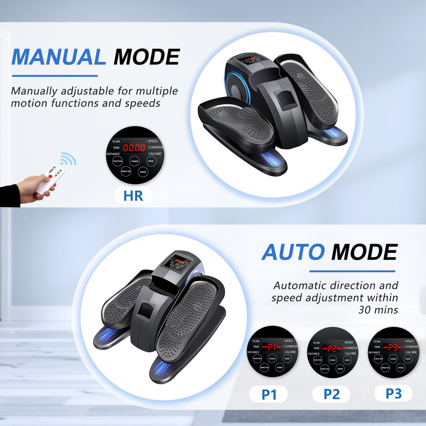 CATGOOD Under Desk Elliptical, Electric Seated Foot & Leg Pedal Exerciser While Sitting for Seniors