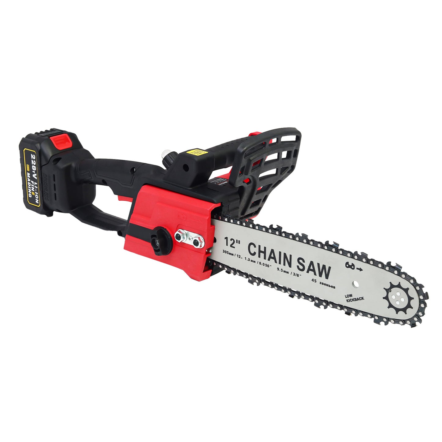 CATGOOD 21V 12" Brushless Cordless Chainsaw, 3.0Ah Battery and Charger Included, for Tree Wood Cutting