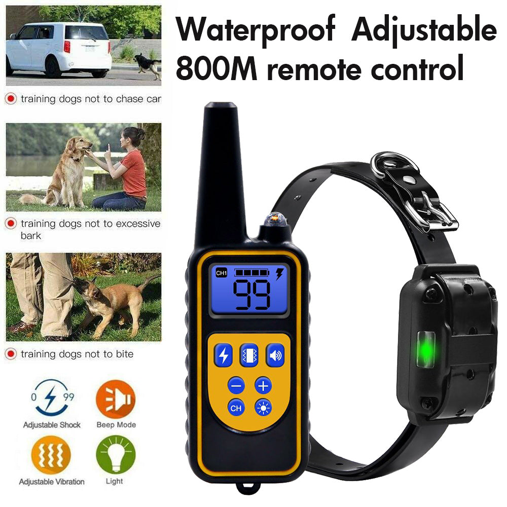 Dog Shock Collar, Shock Collar for 2 Dogs, Shock Collar with Remote for Dogs, Waterproof and Adjustable Electric Dog Training Collar for Small Medium Large Dogs