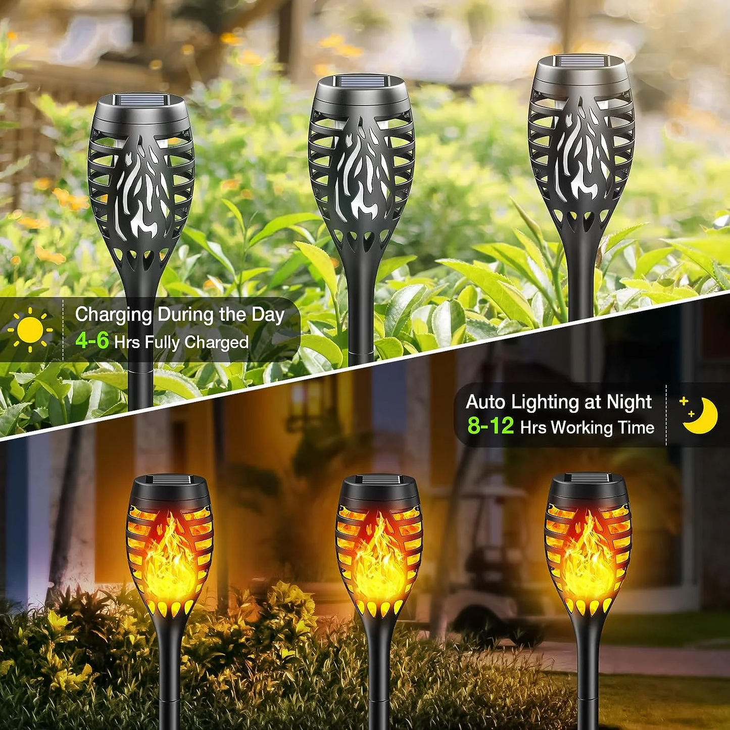 CATGOOD Solar Yellow 3.7 V LED Landscape and Walkway Light, 12 Piece