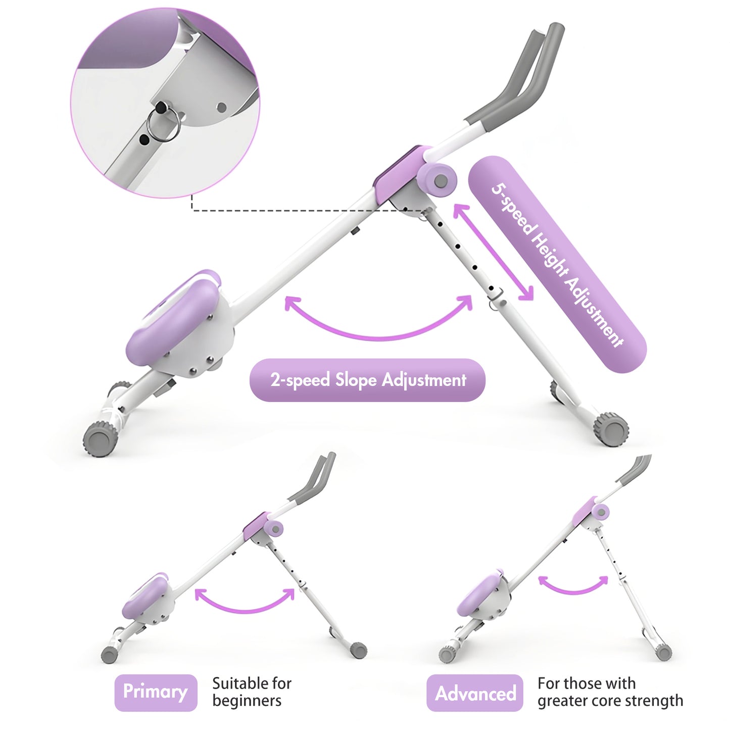 Adjustable Ab Machine, Abdominal Trainers for Full Body Workout