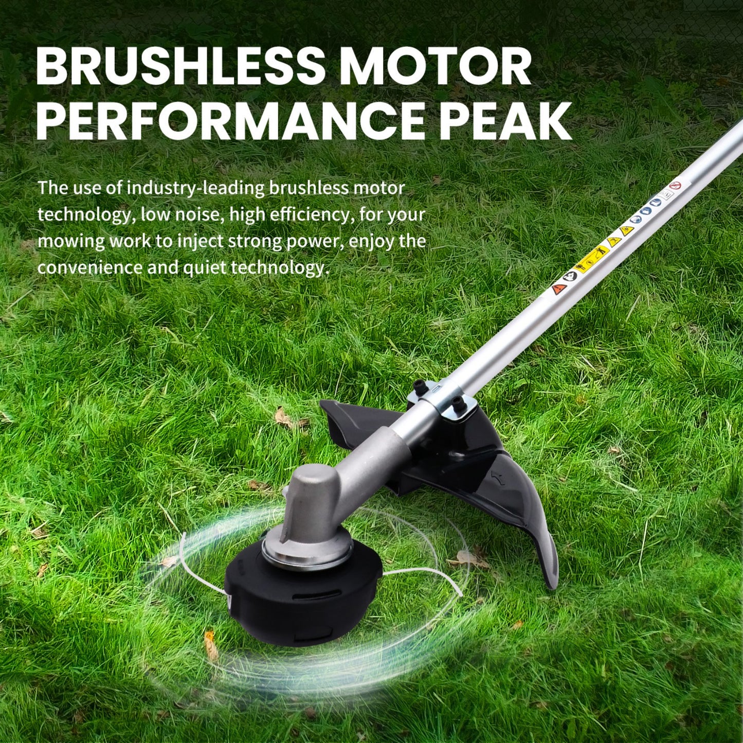 BAOKALER Digital String Trimmer Cordless, Bump Feed System and Intelligent Three-Speed, 4AH Battery and Brushless Motor, Battery Level Display