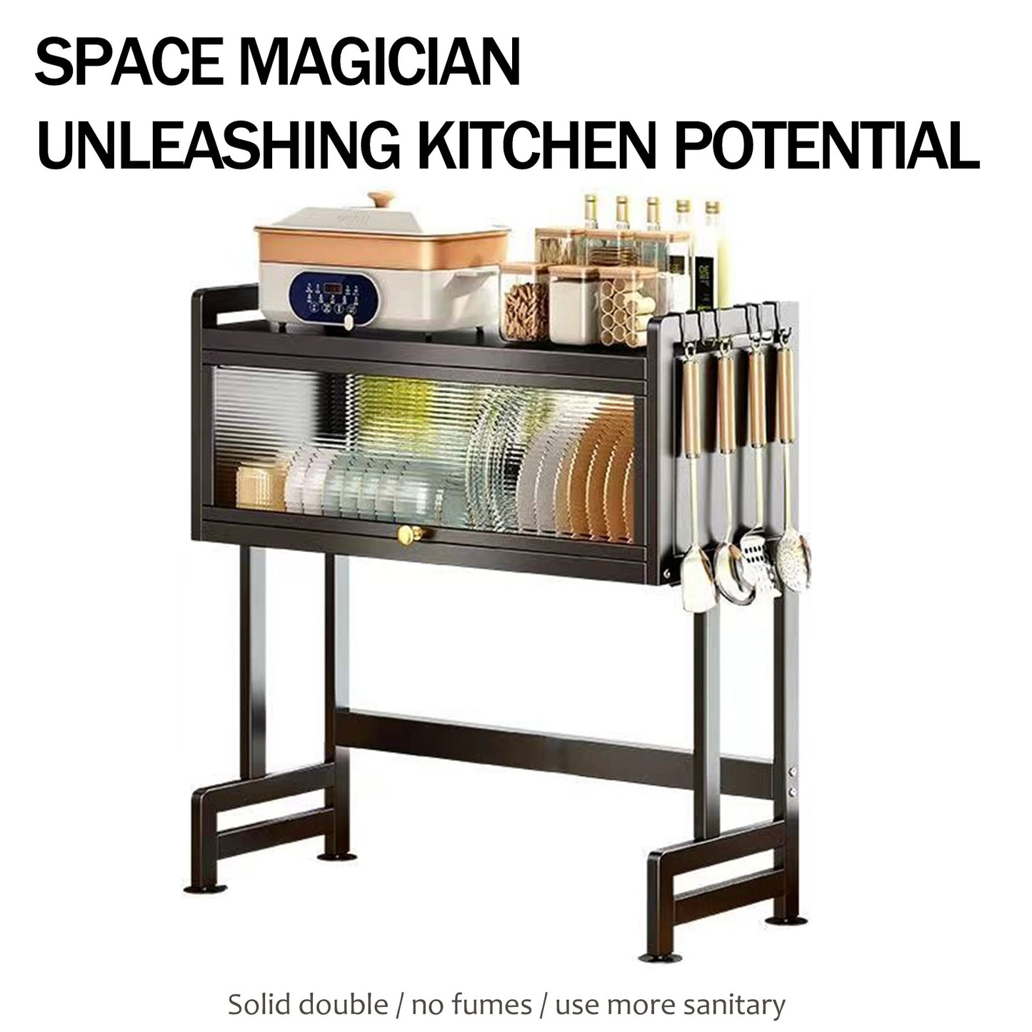 Over The Sink Dish Drying Rack - Adjustable Dish Rack for Kitchen Counter, Metal (Black-41.34Inches)