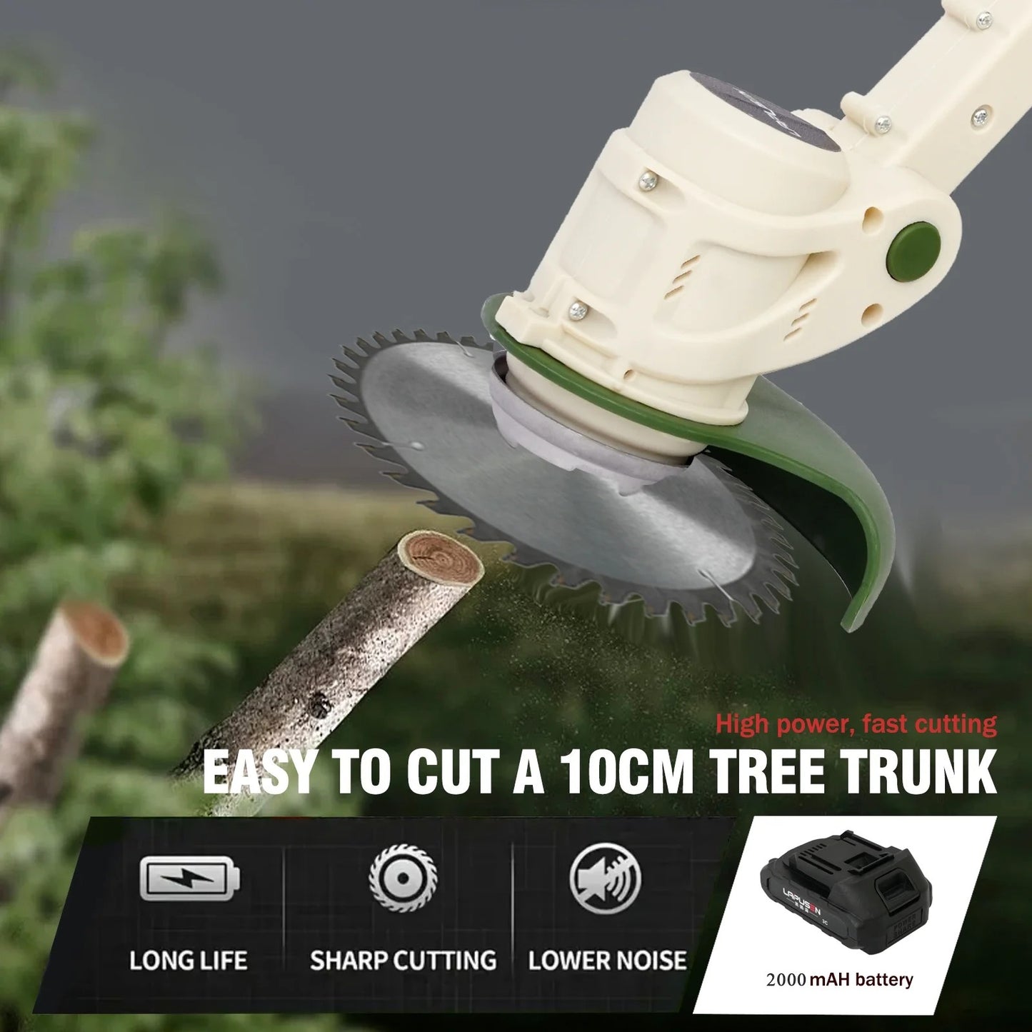 Electric Weed Wacker for Makita Battery, Cordless String Trimmer with Wheels, Weed Eater Grass Trimmer for Lawn Yard Garden