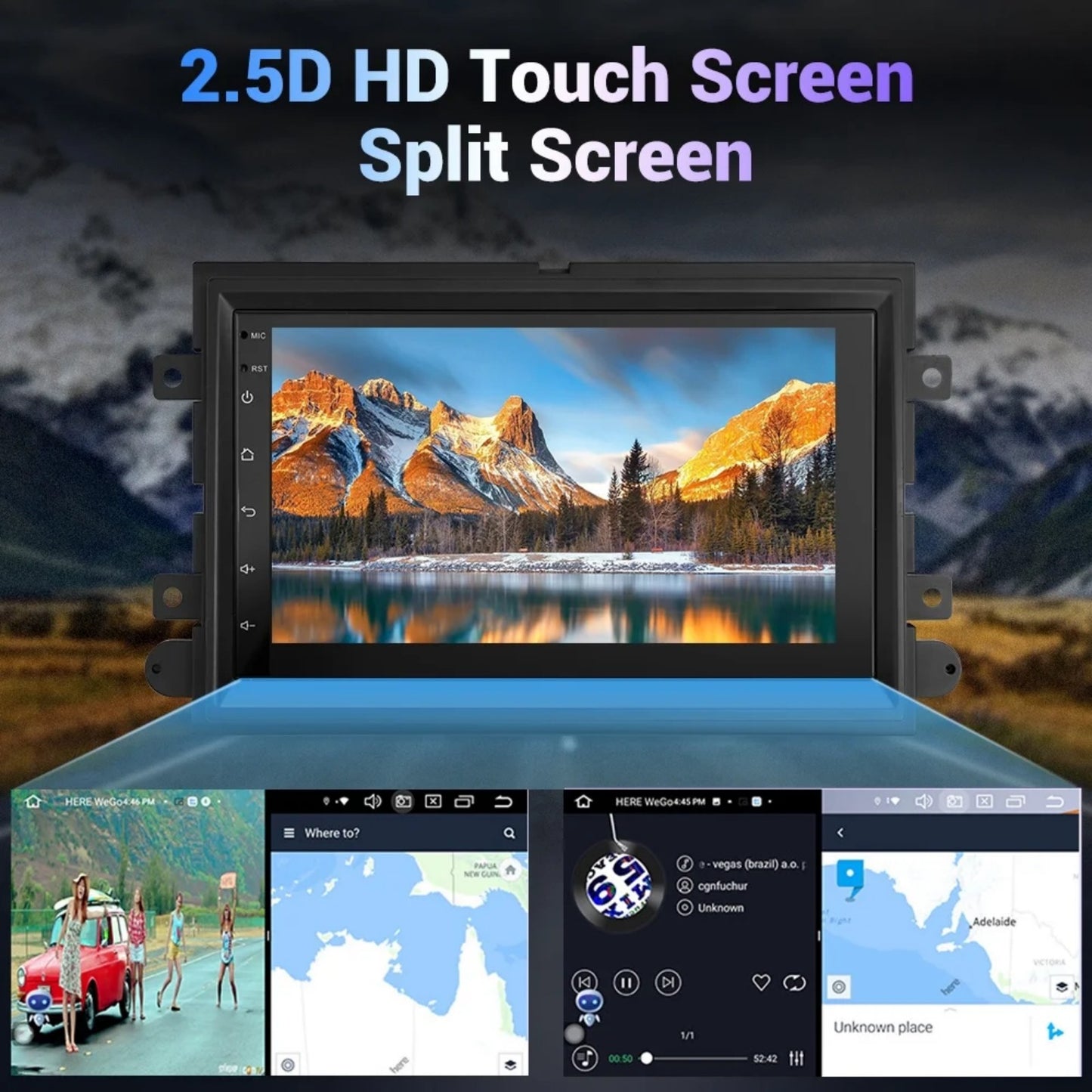 7-Inch Android 13 Carplay Car Stereo Radio for 2006-2010 Ford Explorer, with WIFI GPS Navigation, AHD Camera, and Microphone