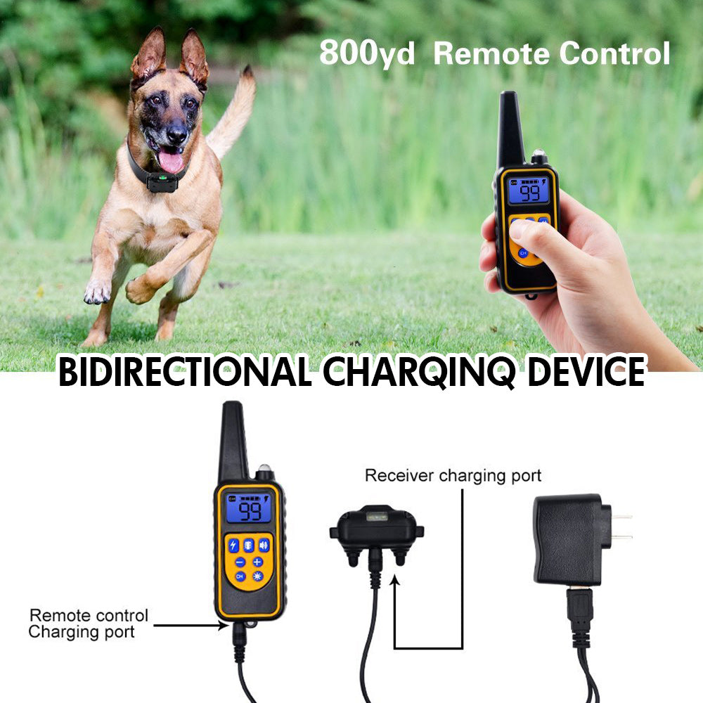 Dog Shock Collar, Shock Collar for 2 Dogs, Shock Collar with Remote for Dogs, Waterproof and Adjustable Electric Dog Training Collar for Small Medium Large Dogs