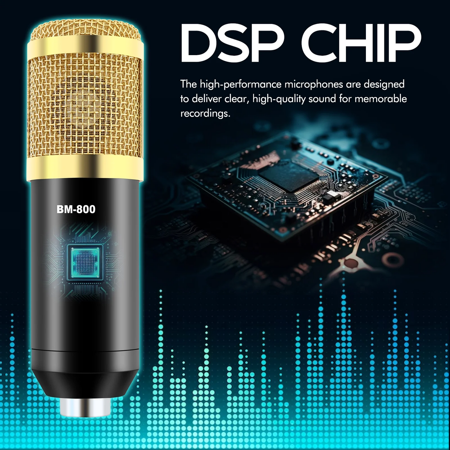 Condenser Microphone Bundle, Audio Mixer BM-800 Podcast Microphone with Voice Changer, Studio Equipment for Laptop Computer Vlog Living Broadcast Live Streaming YouTube TikTok