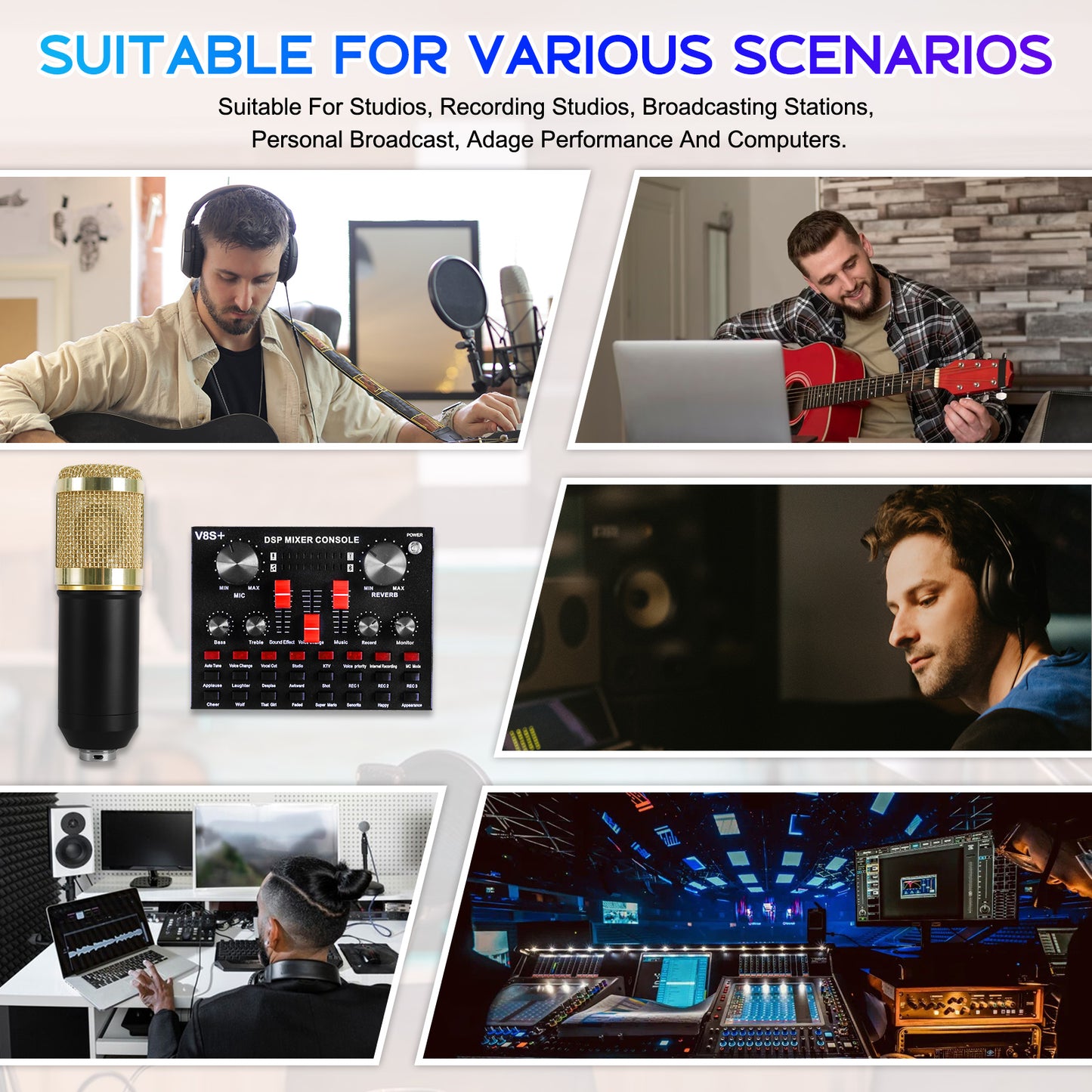 Microphone for Podcast Equipment Bundle and Studio Recording Equipment,USB Microphone,Microphone for Computer,Perfect for Recording Podcasts and Live Streaming