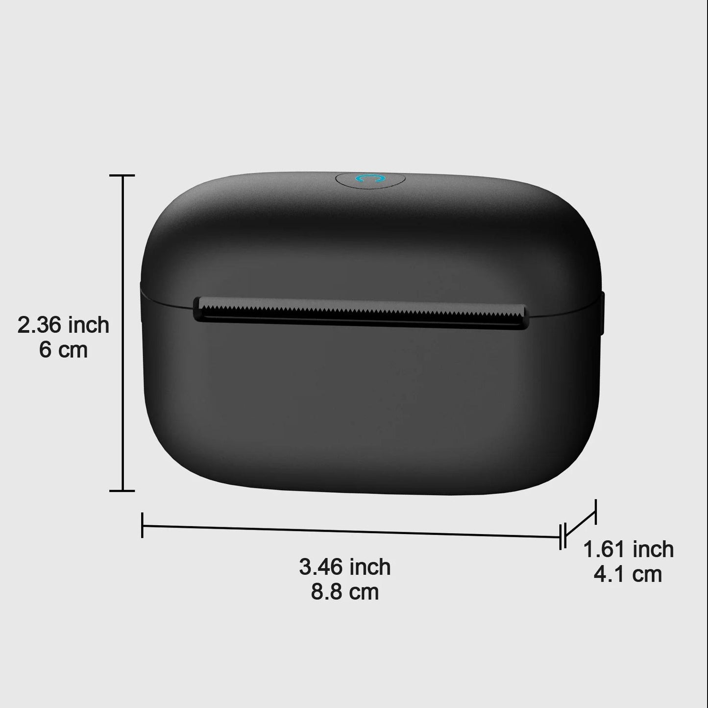 Portable Mini Wireless Bluetooth Thermal Printer Black, Compatible with Android and iOS, USB Rechargeable with Lithium Polymer Battery, for Notes, Planners, Instant Photos