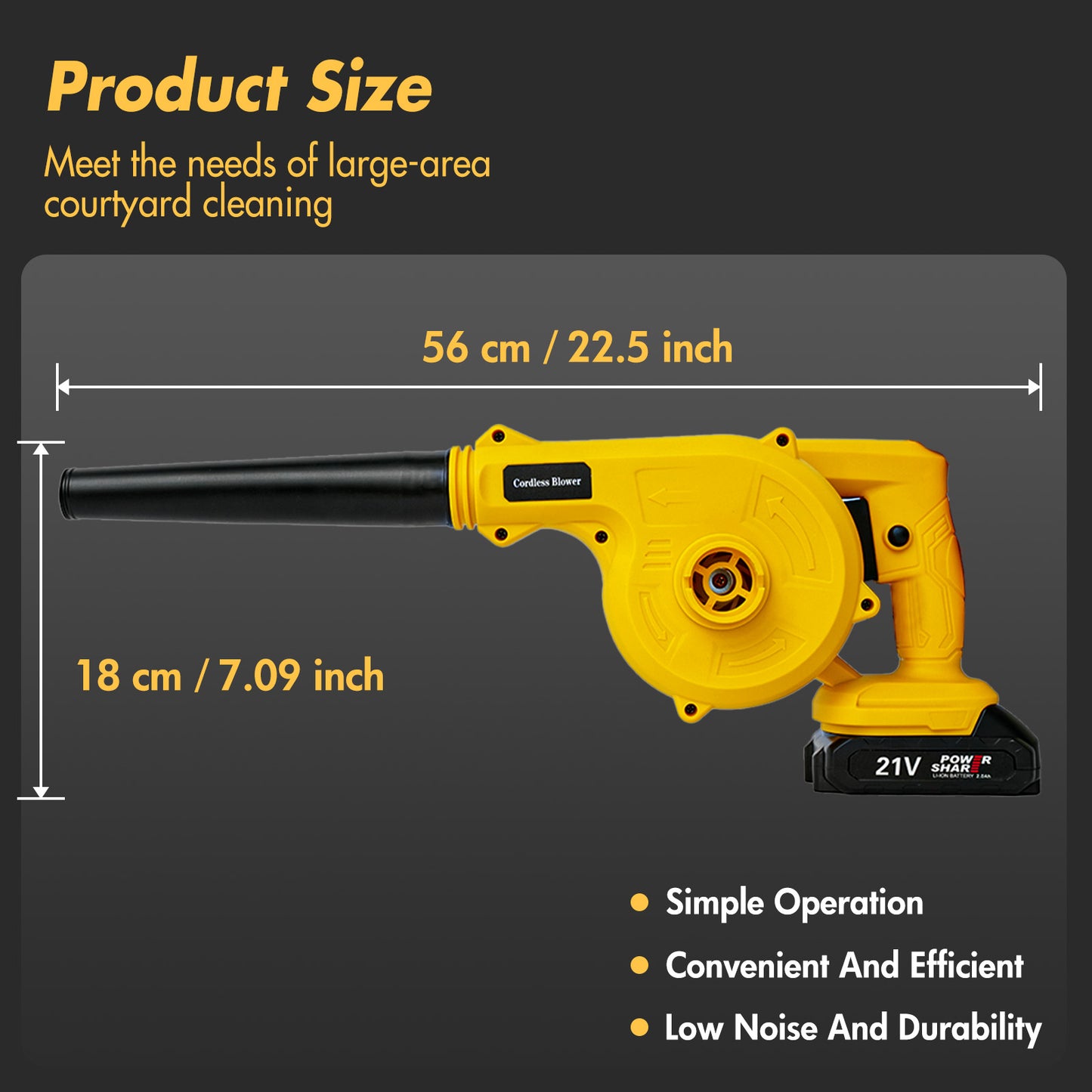 CATGOOD Cordless Leaf Blower for Makita 20V Max Battery, Handle Electric Blower and Vacuum Cleaner with 2 Battery
