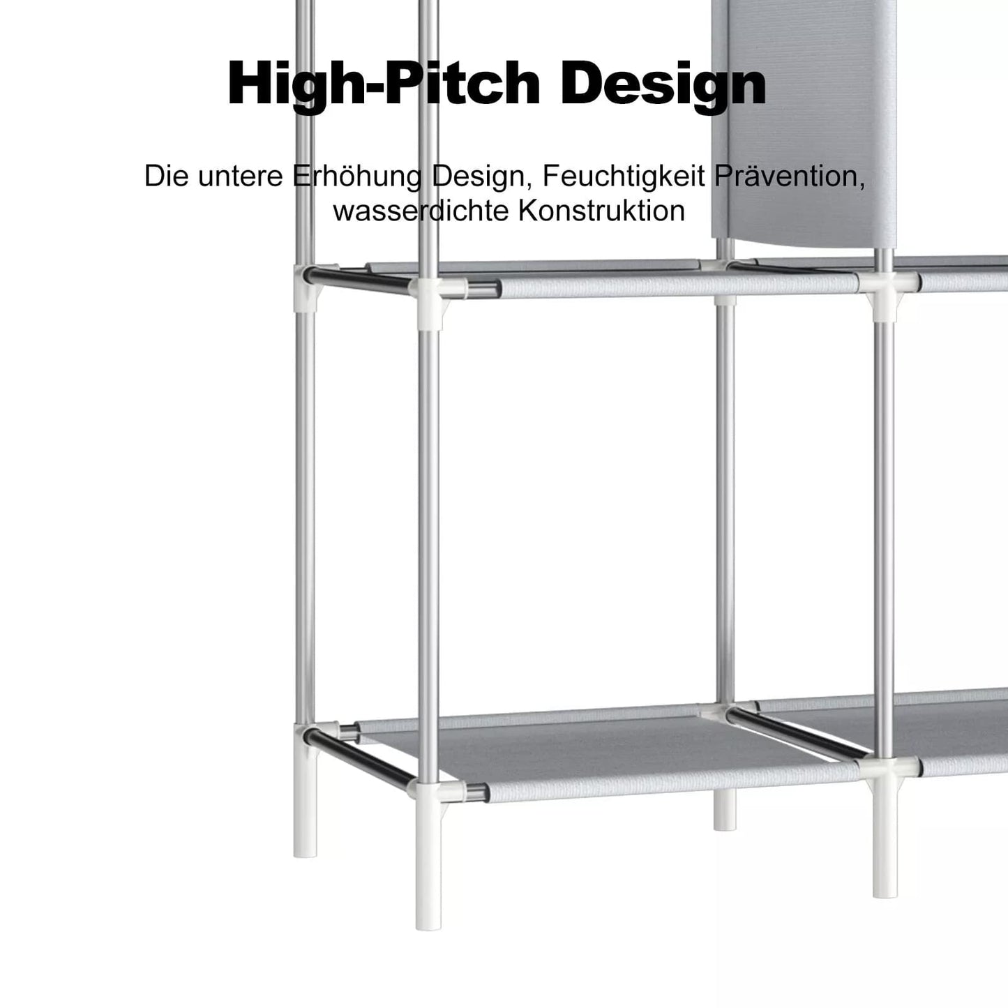 Portable Closet, Clothing Rack Shelf, Dustproof Non-Woven Fabric Closet with Cover, Beige