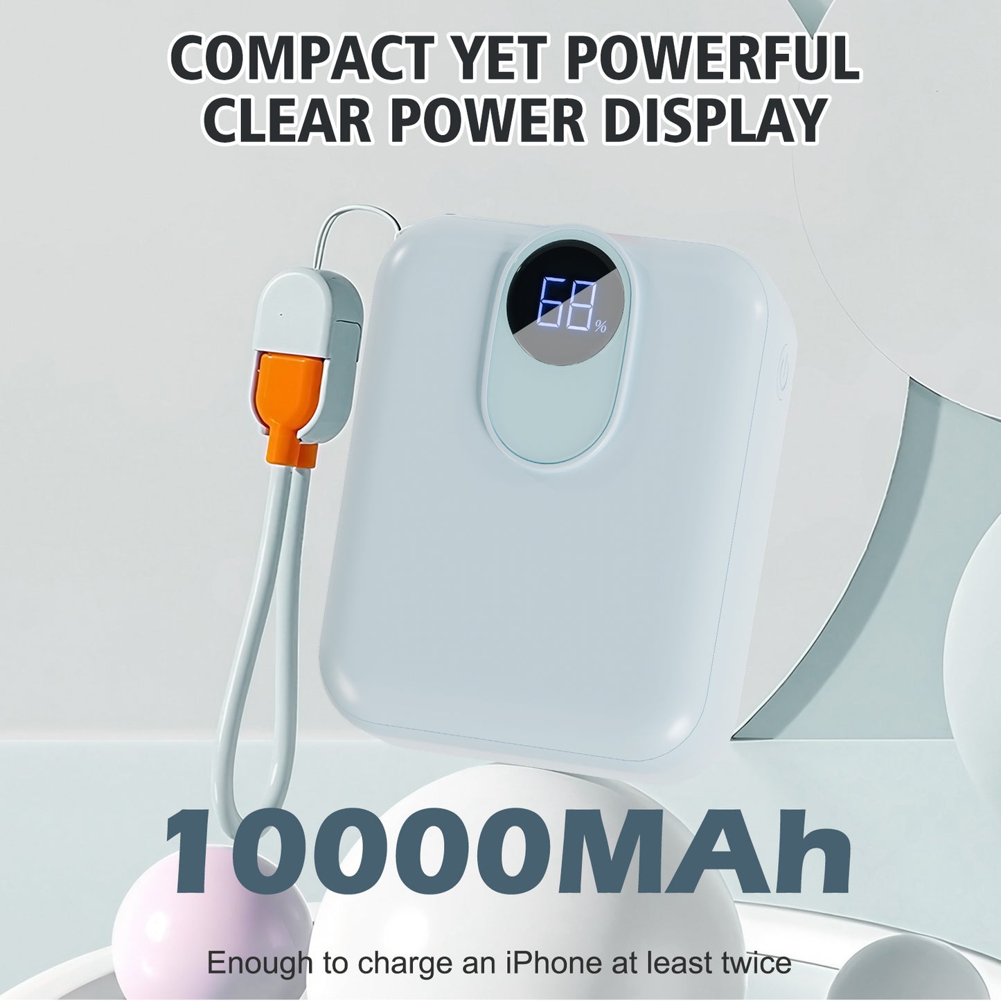 Portable Charger, Lightest 10000mAh 22.5W PD Power Bank, USB C in & Out Fast Charging Battery Pack, External Phone Powerbank Compatible with iPhone 16 15 14 13 Samsung S22 S21 Google iPad etc(Blue)