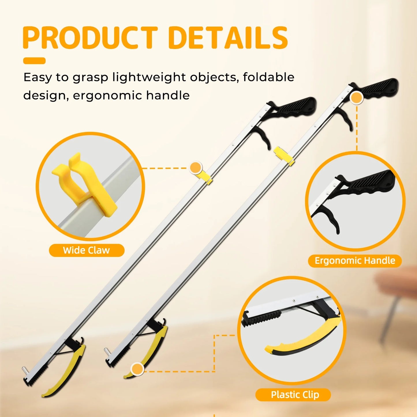 Grabber Reaching Tool Reacher Grabber Tool Lightweight Aluminum with Ergonomic handle trigger