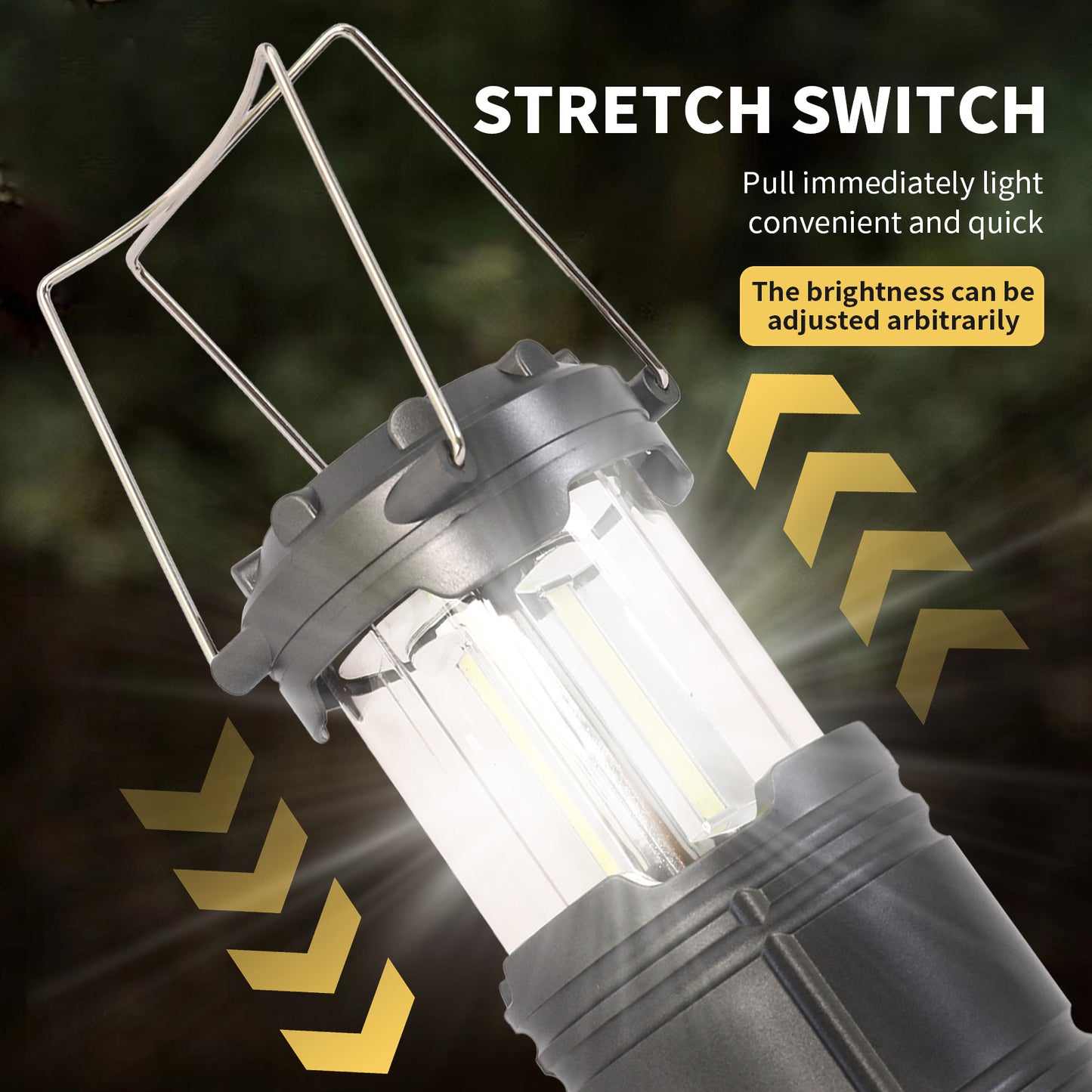 Baokaler LED Camping Lanterns, 4 Pack camping lights, Lamp Light, Collapsible Battery Flashlight, Camping Accessories, Gray