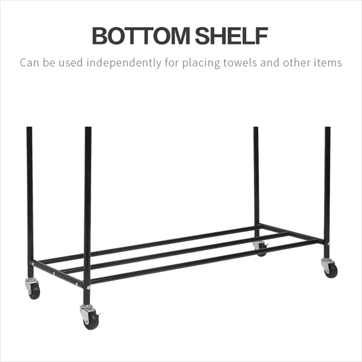 Amstech Laundry Hamper Sorter 4 Section, Laundry Sorter Cart with 4 Removable Bags and Rolling Wheels, Black