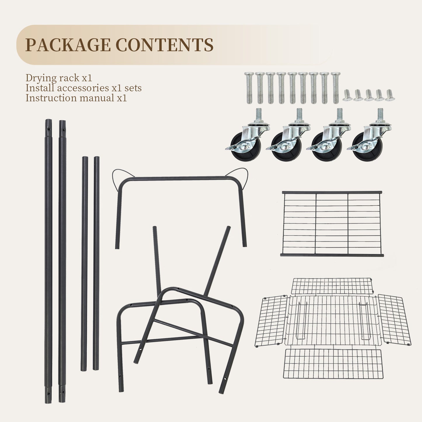 ALSO GO Rolling Laundry Cart with Clothes Rack, Multifunctional Rolling Laundry Hamper with Basket, Hamper Cart with Lockable Wheels, Black