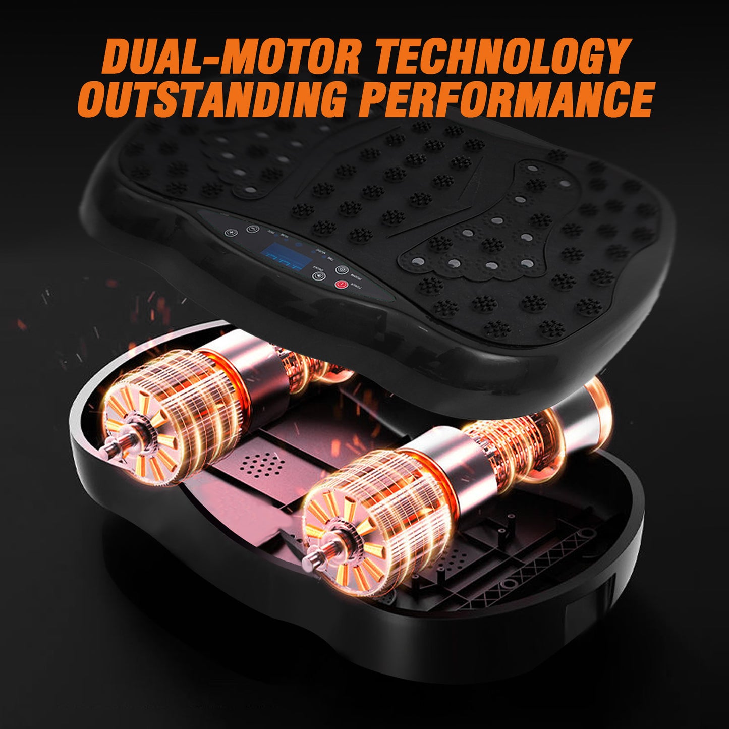 CATGOOD Vibration Plate Exercise Machine, Full Body Vibration Platform with 2 Loops & 5 Resistance Bands for Wellness and Fitness, Blue