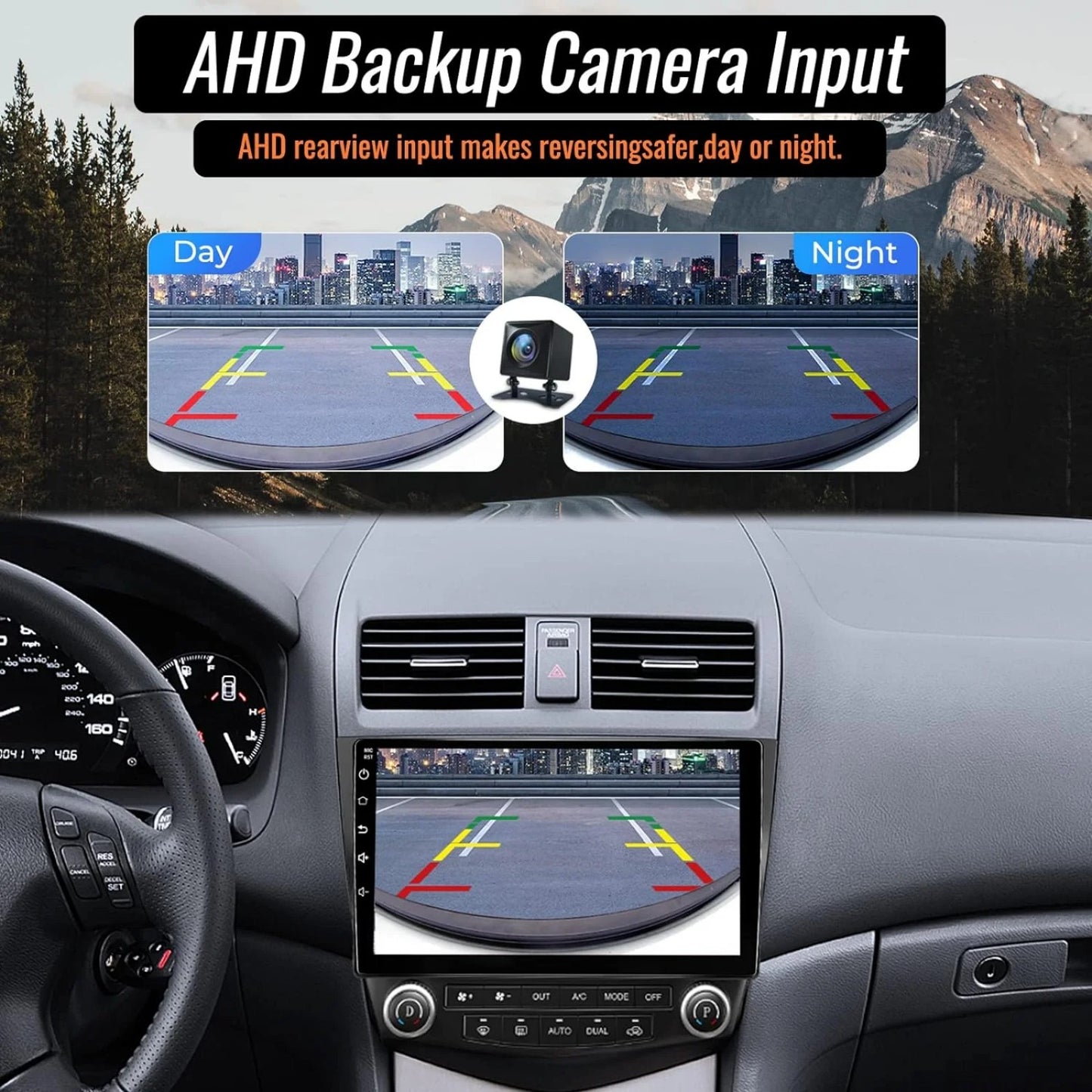 Car Radio for Honda Accord 2003-2007 Car Stereo with Wireless Carplay/Android, 2+32G Android 13 Car Radio, 10.1" Touchscreen Autoradio Support Mirror Link GPS Navigation Backup Camera