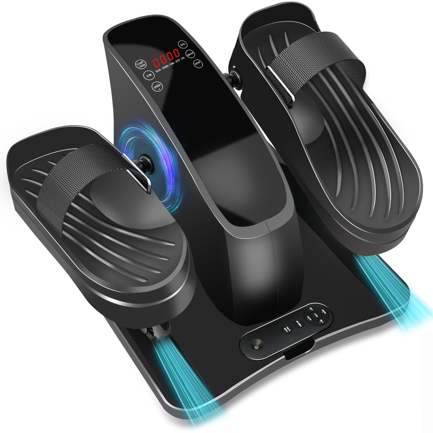 CATGOOD Under Desk Elliptical Machine, Ellipse Leg Exerciser for Seniors Fully Assembled, Quiet & Portable Electric Seated Pedal Exerciser with Remote Control Adjustable Speeds