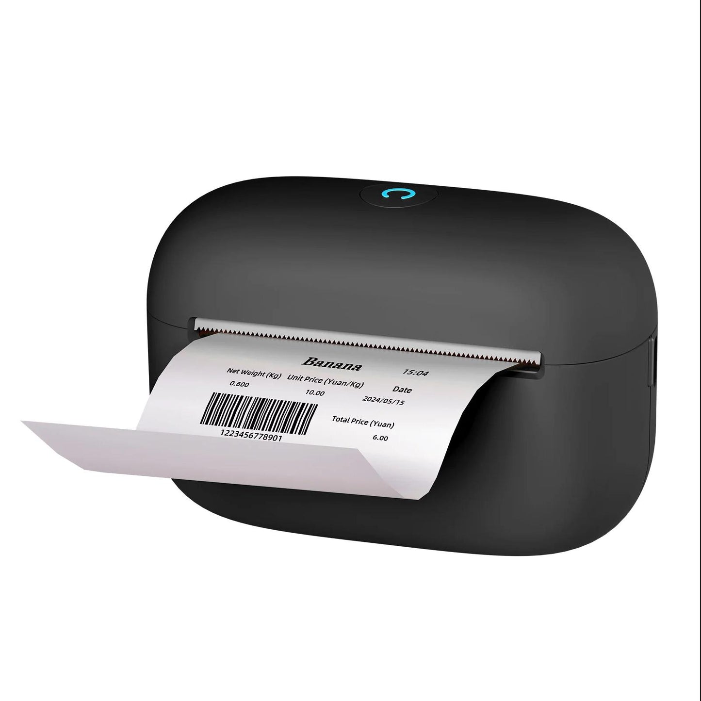 Portable Mini Wireless Bluetooth Thermal Printer Black, Compatible with Android and iOS, USB Rechargeable with Lithium Polymer Battery, for Notes, Planners, Instant Photos