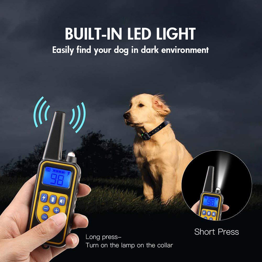 Dog Shock Collar, Shock Collar for 2 Dogs, Shock Collar with Remote for Dogs, Waterproof and Adjustable Electric Dog Training Collar for Small Medium Large Dogs