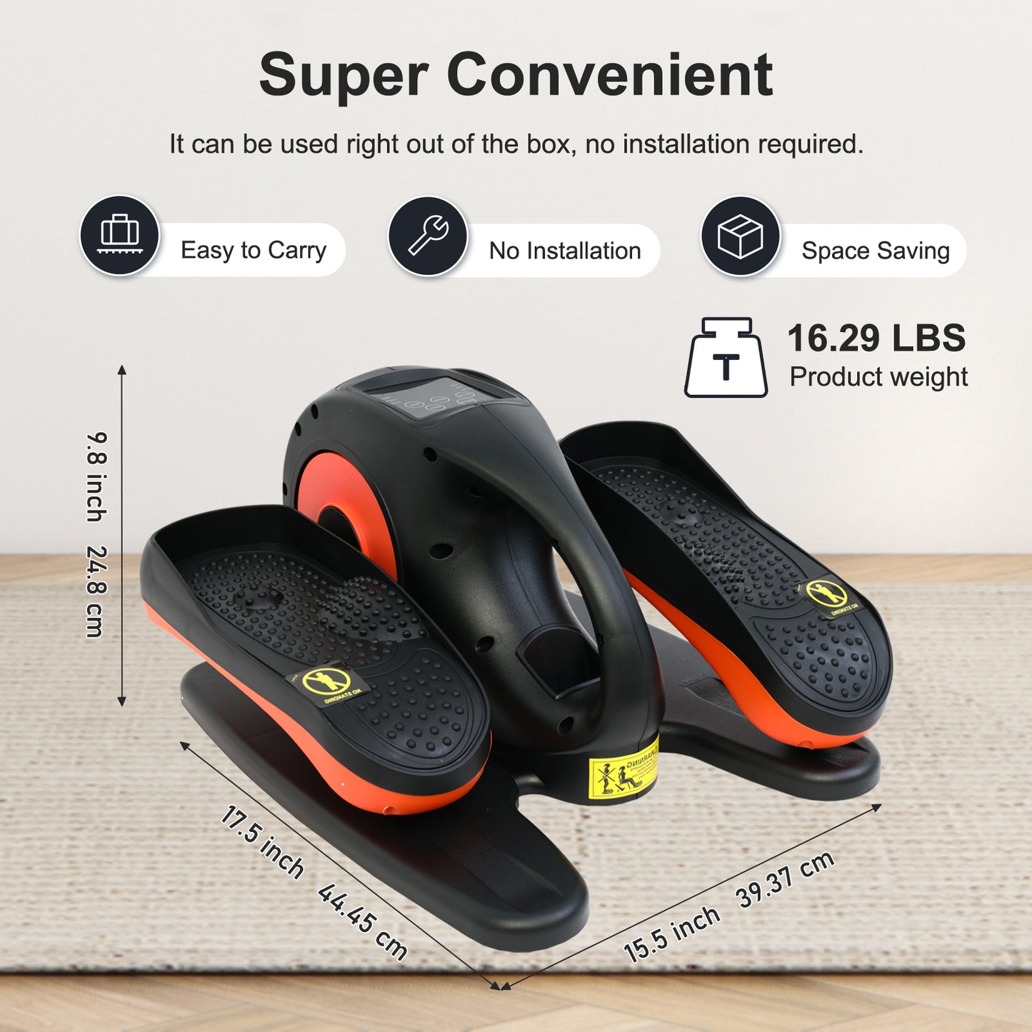 Under Desk Elliptical Exercise Machine, Electric Leg Exericser While Sitting for Seniors, Mini Pedal Ellipse Exerciser with Remote Control, Portable PeddlerTraining Equipment for Home Office