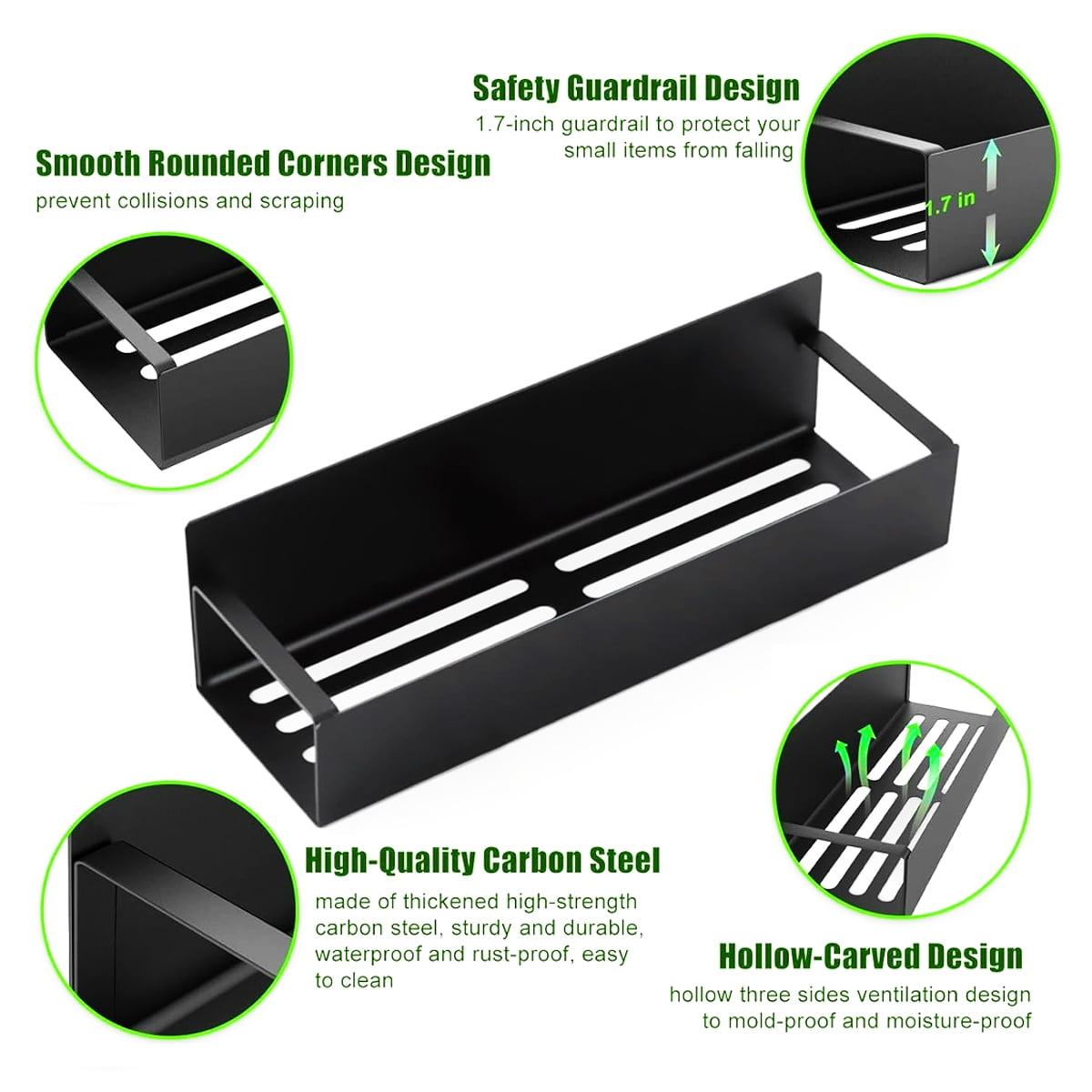 Magnetic Spice Rack for Refrigerator, 4 Pack Moveable Fridge Magnetic Spice Racks, Strong Metal Magnetic Shelves for Refrigerator