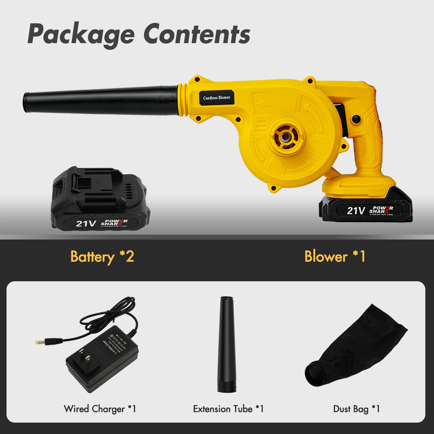 CATGOOD Cordless Leaf Blower for Makita 20V Max Battery, Handle Electric Blower and Vacuum Cleaner with 2 Battery