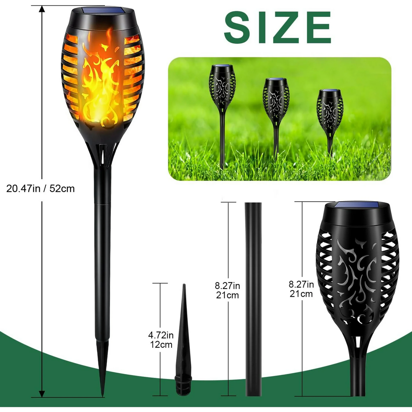 CATGOOD Solar Yellow 3.7 V LED Landscape and Walkway Light, 12 Piece