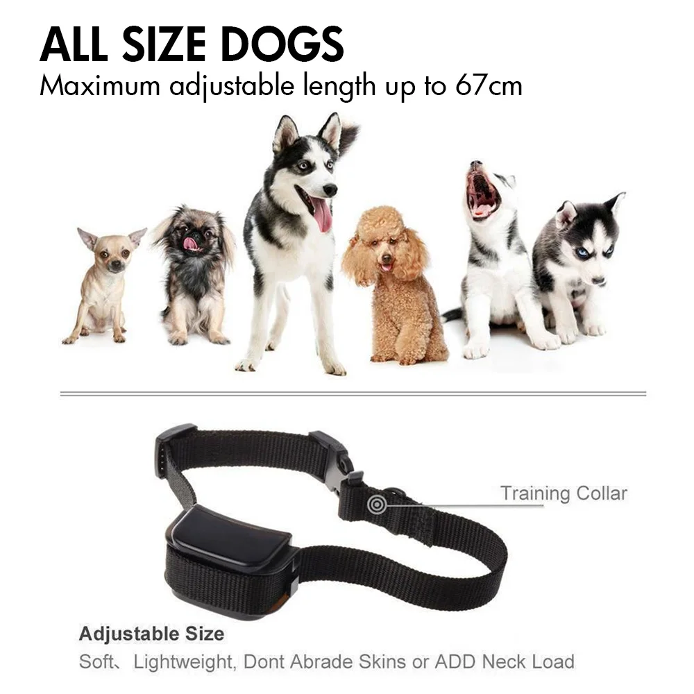 Dog Shock Collar, Shock Collar for 2 Dogs, Shock Collar with Remote for Dogs, Waterproof and Adjustable Electric Dog Training Collar for Small Medium Large Dogs