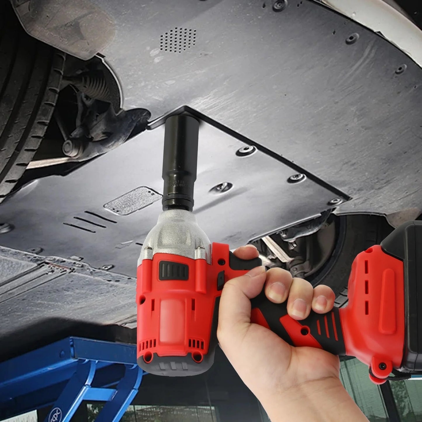 Baokaler Cordless Impact Wrench, Max Torque 740 Ft-lbs Impact Gun 1/2 inch, High Efficiency Brushless Motor with Fast Charger and Battery