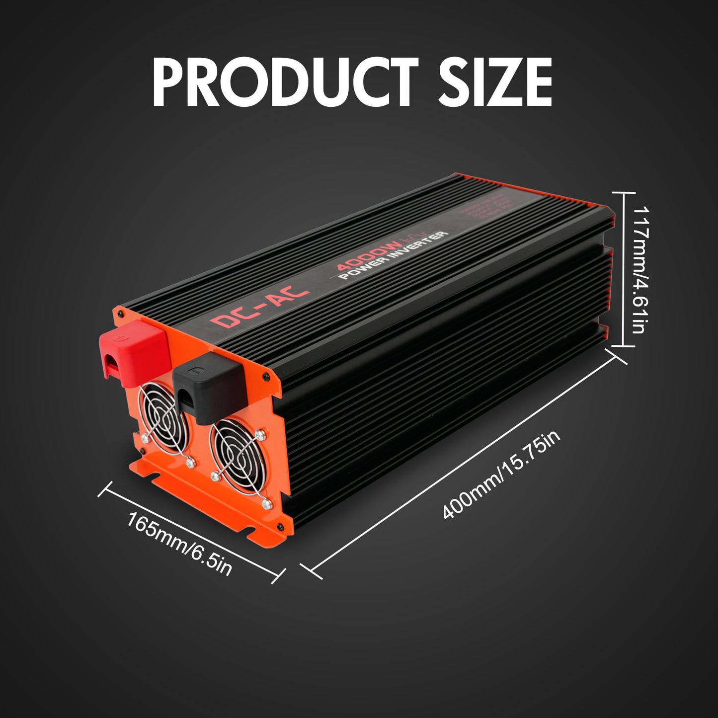 4000 Watt Power Inverter 12V DC to 110V/120V AC Converter Car Inverter with LCD Display