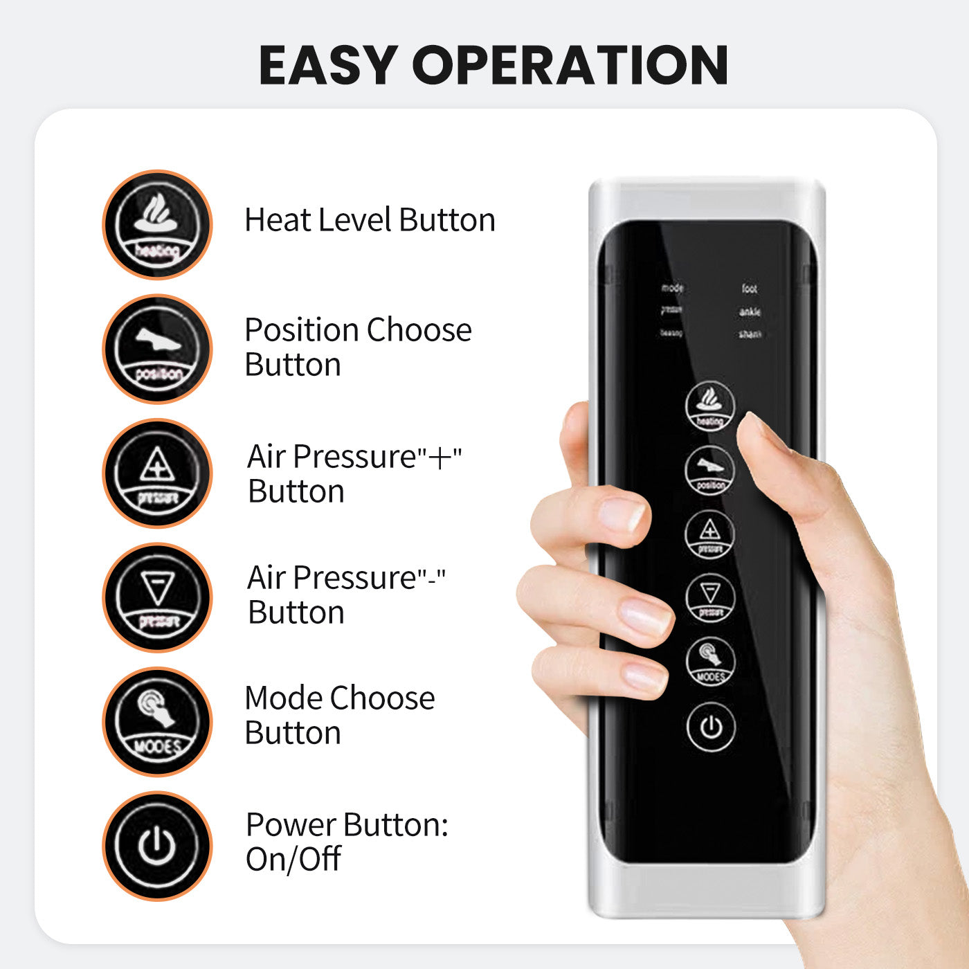 Air Compression Leg Massager for All Ages, Comprehensive Coverage Foot Massager with 3 Speed and 2 Heat Levels, Airbag Massage Technology
