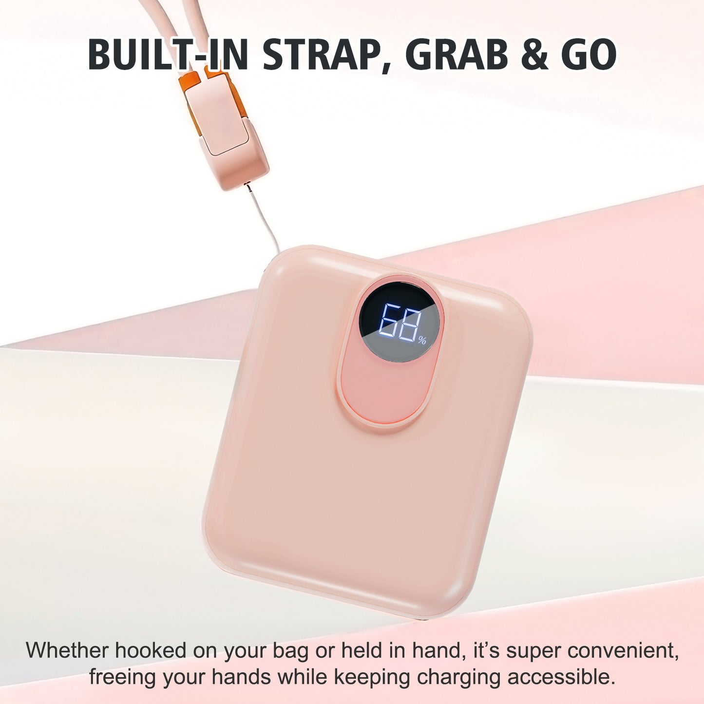 Portable Charger, Lightest 10000mAh 22.5W PD Power Bank, USB C in & Out Fast Charging Battery Pack, External Phone Powerbank Compatible with iPhone 16 15 14 13 Samsung S22 S21 Google iPad etc(Pink)