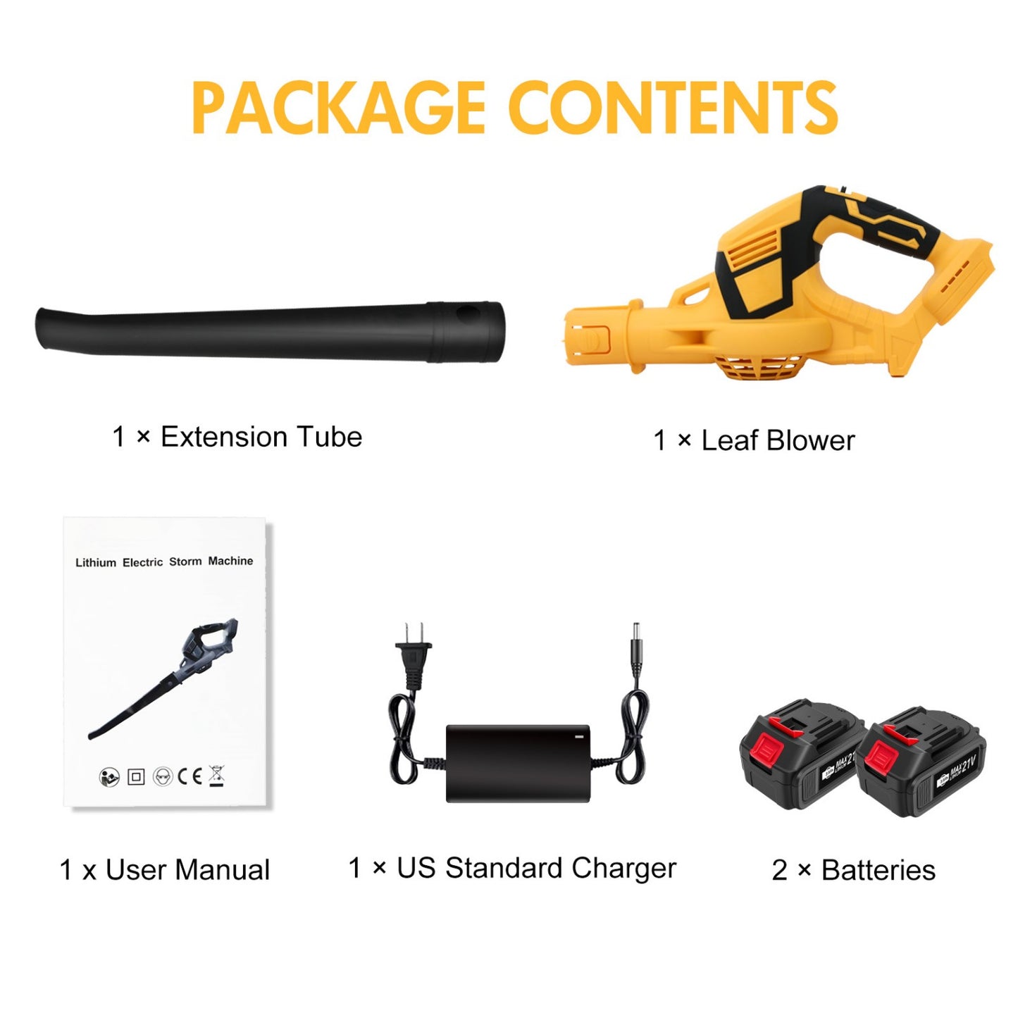 CATGOOD Cordless Leaf Blower, 21V Leaf Blower with 2 Batteries and Charger, 3.0Ah Electric Leaf Blowers for Lawn Care, Patio, Blowing Leaves