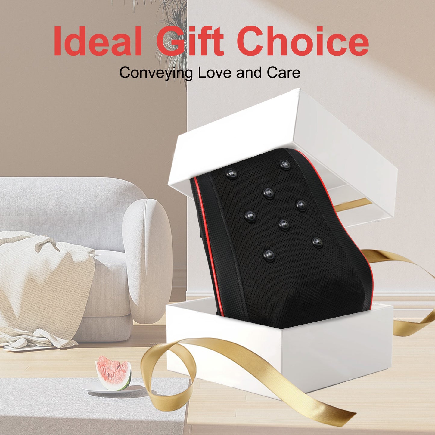 Back Massager with Heat, Shiatsu Back and Neck Massager with 3D, Deep Tissue Kneading for Pain Relief, Massage Pillow at Home or Office