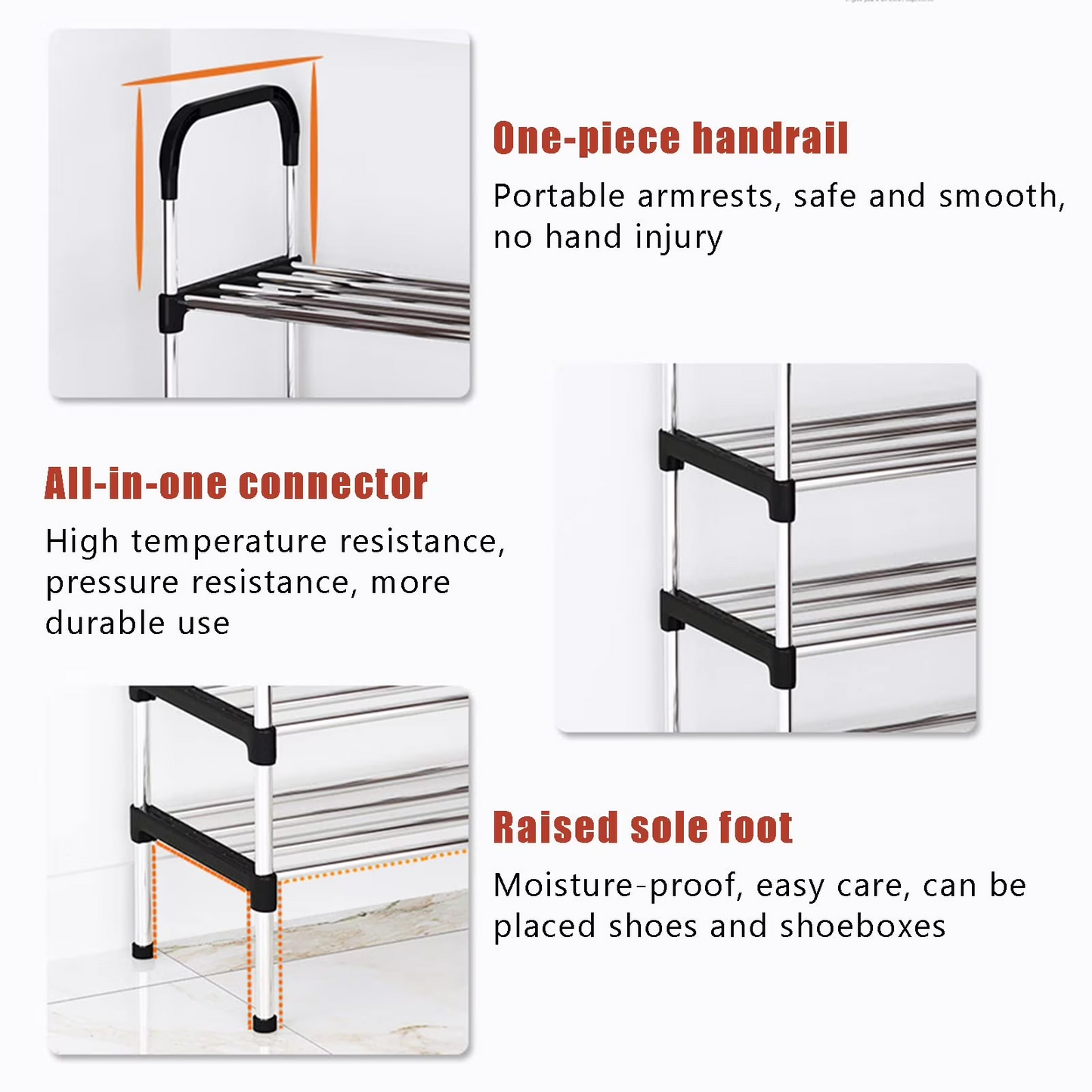 6-Tier Multifunctional Shoe Rack, Easy-to-Assemble Multi-Layer Shoe Storage Shelf for Hallways, Bedrooms, Bathrooms, Offices, and Living Rooms
